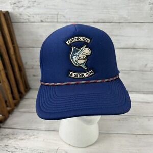 Avid Trucker Snapback Fishing Vintage Style "Drink 'Em & Sink 'Em" Drinking Hat
